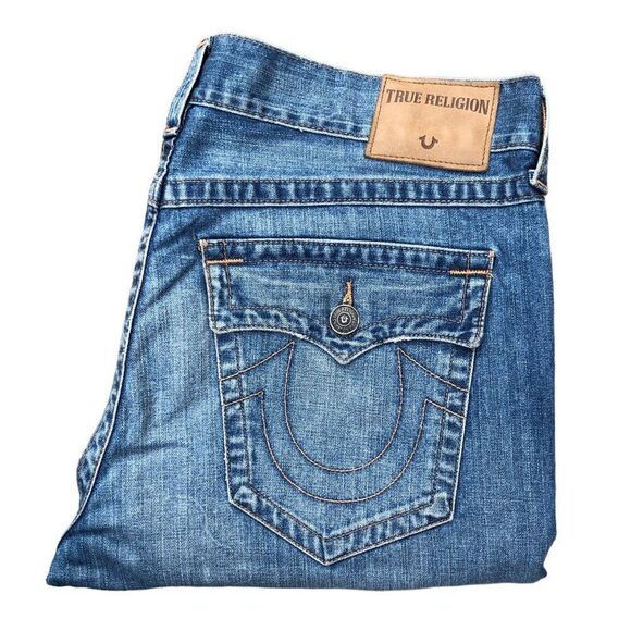 RARE 2016 True Religion Jeans Size 36 DUST CLOUD Blue - Picture 1 of 8